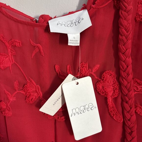 New Anthropologie x Mare Mare Amal Textured 3D Floral Fauna Y2K 90s Vegan Hips - Picture 3 of 6